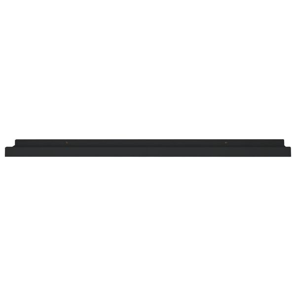 vidaXL Bilderleisten 2 Stk. Schwarz 80x9x3 cm MDF