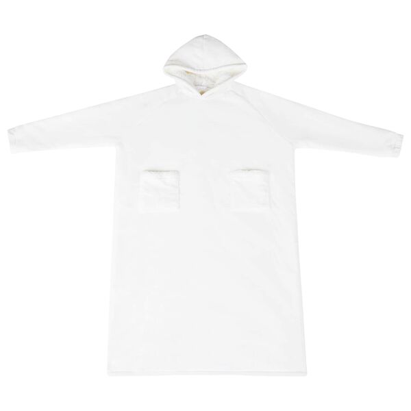 vidaXL Decken-Hoodie Wei&szlig; L Fleece und Flanell