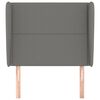 vidaXL Kopfteil mit Ohren Dunkelgrau 93x23x118/128 cm Stoff