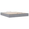 vidaXL Ottoman-Bett ohne Matratze Hellgrau 200x200 cm Stoff