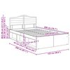 vidaXL Bettrahmen Schwarz 120 x 200 cm Massives Kiefernholz