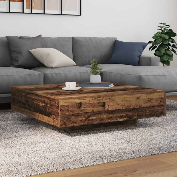 vidaXL Couchtisch Altholz 100 x 100 x 31 cm Holzwerkstoff