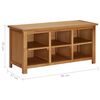 vidaXL Schuhregal 90x37x45 cm Eiche Massivholz