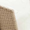 vidaXL 5-tlg. Garten-Sofagarnitur mit Kissen Beige Poly Rattan