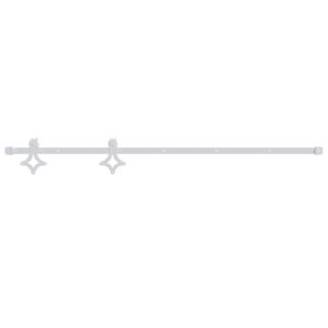 vidaXL Schiebet&uuml;rbeschlag 183 cm Stahl Wei&szlig;