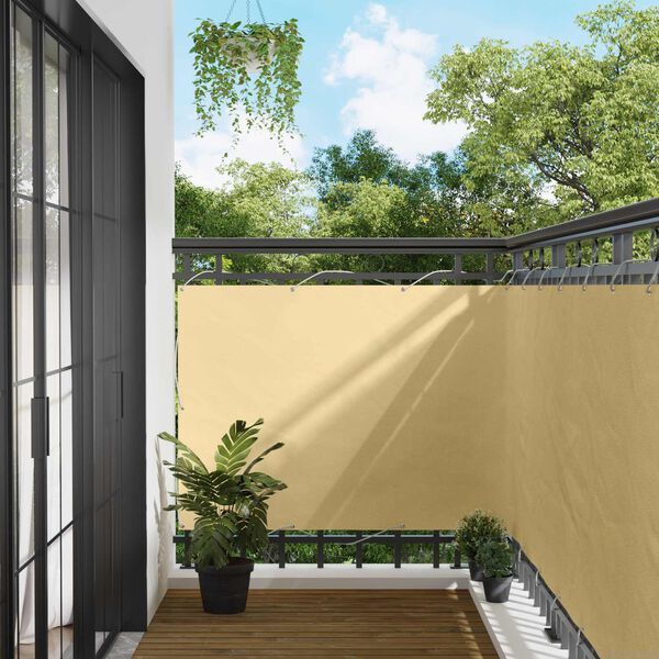 vidaXL Balkonsichtschutz Sand 110 x 400 cm Oxford-Stoff