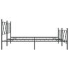 vidaXL Metallbett ohne Matratze mit Fu&szlig;teil Schwarz 180x200 cm