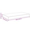 vidaXL Schweberegale 4 Stk. Schwarz 50x23x3,8 cm MDF