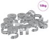 vidaXL Zapfenschloss-Muttern 8372 stk. Silber Metall