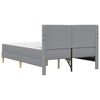 vidaXL Bettrahmen Hellgrau 120 x 200 cm Polyester