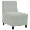 vidaXL Modulares Sofa ohne Armlehnen Hellgrau 55 cm Samt