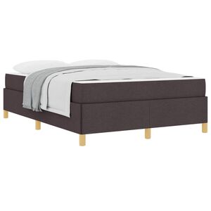 vidaXL Bettrahmen mit Matratze Dunkelbraun 160 x 200 cm Stoff
