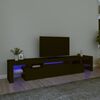 vidaXL TV-Schrank mit LED-Leuchten Schwarz 215x36,5x40 cm