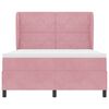 vidaXL Boxspringbett mit Matratze Rosa 200 x 140 cm Polyester