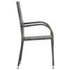 vidaXL 5-tlg. Garten-Essgruppe Poly Rattan Grau