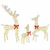vidaXL Rentierfamilie 3 stk. 300 LEDs Warmwei&szlig; 67 x 26 x 127 cm PET