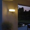 Luxform LED-Garten-Wandleuchte Manaus Batteriebetrieben Wei&szlig; Schwarz
