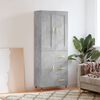 vidaXL Highboard Betongrau 69,5x34x180 cm Holzwerkstoff