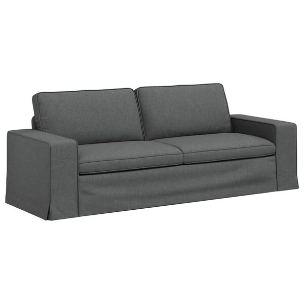 vidaXL Sofa 180cm Dunkelgrau Metall