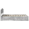 vidaXL Bettrahmen mit Kopfteil Beton Grau 120 x 200 cm Holzwerkstoff