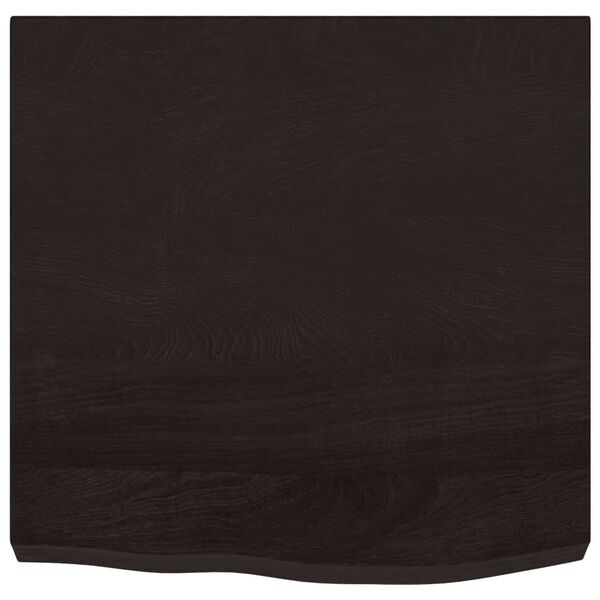 vidaXL Wandregal Dunkelbraun 60x60x(2-6) cm Massivholz Eiche Behandelt