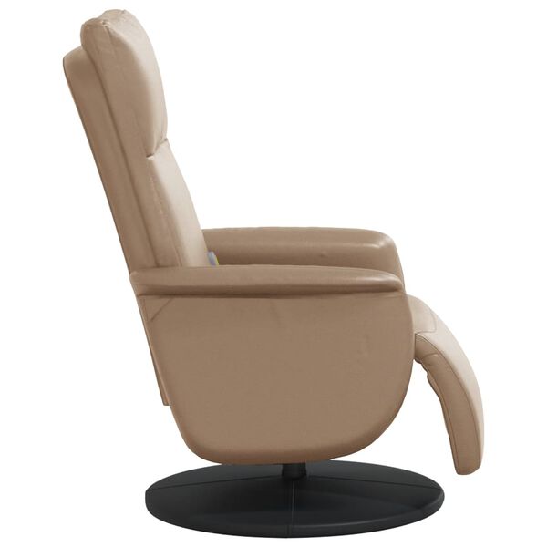 vidaXL Massagesessel mit Fu&szlig;teil Cappuccino-Braun Kunstleder