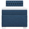 vidaXL Boxspringbett mit Matratze Blau 90x200 cm Stoff