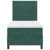 vidaXL Boxspringbett mit Matratze Dunkelgr&uuml;n 80 x 200 cm Stoff