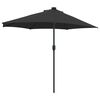 vidaXL Garten-Sonnenschirm Schwarz 294 x 150 x 224 cm