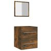 vidaXL Badschrank mit Spiegel R&auml;uchereiche 41x38,5x48 cm