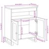 vidaXL Sideboard mit Speicher Braun 60 x 33 x 75 cm Massivholz Mango