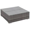 vidaXL 6-tlg. Garten-Lounge-Set mit Auflagen Poly Rattan Grau