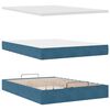 vidaXL Ottoman-Bett mit Matratze Dunkelblau 140x190 cm Samt