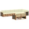 vidaXL Outdoor-Sofagarnitur mit Kissen 8 pcs Natur und Creme