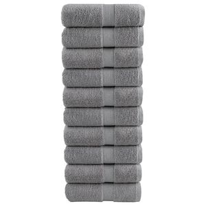 vidaXL Premium-Wascht&uuml;cher SOLUND 10 Stk. Grau 30x30 cm 600 g/m&sup2;