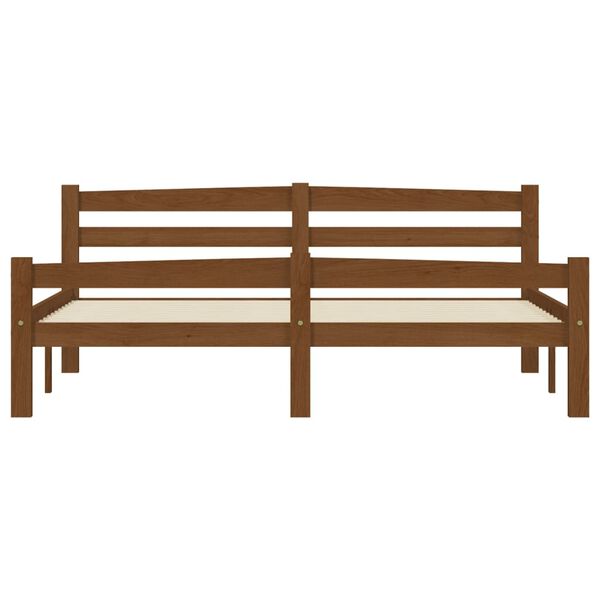 vidaXL Massivholzbett mit 2 Schubladen Honigbraun Kiefer 160x200 cm