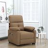 vidaXL Massagesessel mit Aufstehhilfe Braun Stoff
