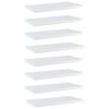vidaXL B&uuml;cherregal-Bretter 8 Stk. Hochglanz-Wei&szlig; 40x20x1,5 cm