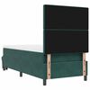 vidaXL Boxspringbett mit Matratze Dunkelgr&uuml;n 100 x 200 cm Samt