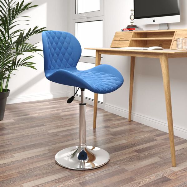 vidaXL Esszimmerstuhl Drehbar Blau Samt