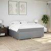 vidaXL Boxspringbett mit Matratze Hellgrau 180x200 cm Stoff