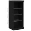 vidaXL LED-Sideboard Schwarz Eichen-Optik 41 x 37 x 100 cm