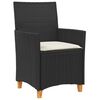 vidaXL Garten Essgruppe 5 pcs Schwarz Poly-Rattan
