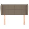 vidaXL Kopfteil mit Ohren Taupe 93x23x78/88 cm Stoff