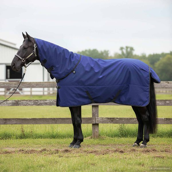 vidaXL Pferdedecke Dunkelgr&uuml;n und Schwarz 75 cm Polyester