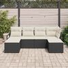 vidaXL Sofa Set 6 pcs Schwarz Poly-Rattan