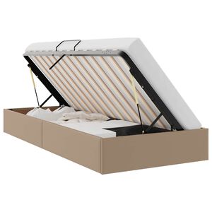 vidaXL Ottoman Bettgestell Cappuccino 90 x 200 cm Kunstleder