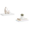 vidaXL Schweberegale 2 Stk. Wei&szlig; 40x23x3,8 cm MDF