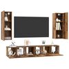 vidaXL TV-Schrankset Wandmontiert 5 pcs Altholz Holzwerkstoff