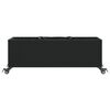 vidaXL Hochbeet mit Rollen & 3 F&auml;chern Schwarz 107x32x38cm Poly Rattan